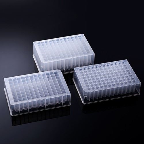 Factory Wholesale 96 Deep Well Plates U V Bottom Round Square Wells 0.5ml 1.0ml 1.6ml 2.2ml 10mlDeep Well Plates Kinfisher Flex