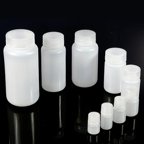 공장 도매 5ml ~ 1000ml 실험실 PP 및 HDPE 플라스틱 넓은 입 시약 병 자연 또는 갈색 색깔