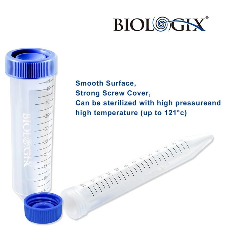 50ml High Quality Flat Cap Conical Bottom PP Centrifuge Tube